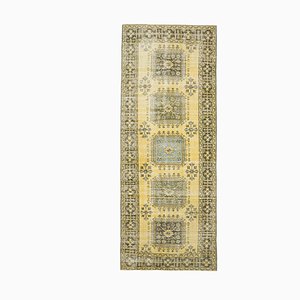 Tapis de Couloir Vintage Doré, Turquie