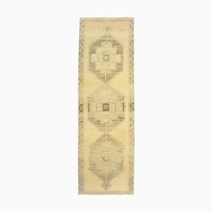 Turkish Bohemian Handmade Runner Rug in Gold