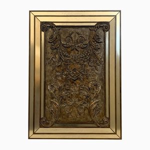 Mirror Framed Panel with Relief Decoration Elements