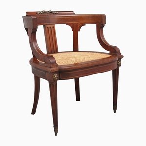19th Century French Mahogany Desk Chair, 1880s