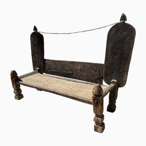 Antique Afghan Cedar Chair Bed, 1800s