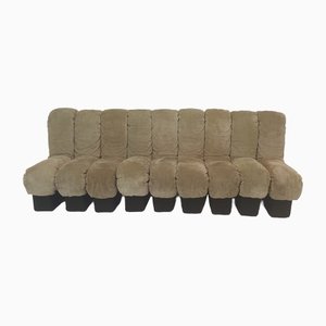 Non Stop Snake Shaped DS-600 Modular Sofa attributed to Eleonore Peduzzi Riva for de Sede, 1980s, Set of 9