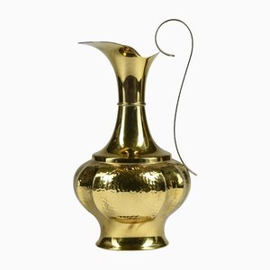 Vase in Hand-Beaten Brass by B. Bellotto, Italy, 1990