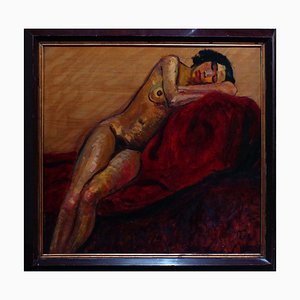 Antonio Feltrinelli, La mujer en el sofá, óleo sobre lienzo, 1930