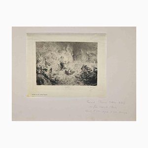 Fernand Cormon, Composición mitológica, Grabado original, 1902