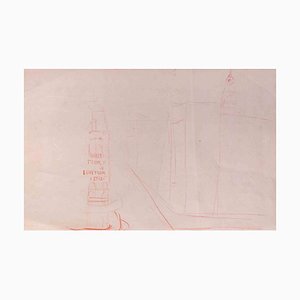 Gustave Bourgogne, Marie Franke, Dessin Original au Crayon, Début du 20ème Siècle