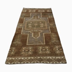 Türkischer Vintage Teppich aus brauner Wolle, anatolisch, 1940er