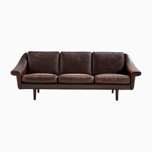 Matador Three-Seater Leather Sofa by Aage Christiansen for Eran, 1960s