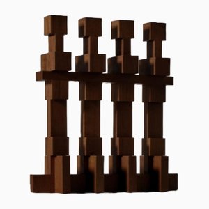 Abstract Wooden Sculpture by Willem Hussem, 1960s