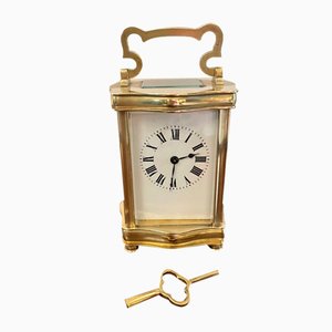 Antique French Brass Carriage Clock, 1880s