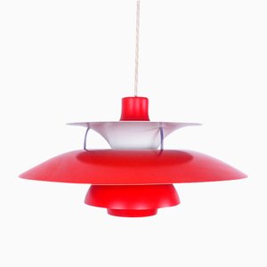 Vintage PH5 Red Lamp by Poul Henningsen for Louis Poulsen, 1970s