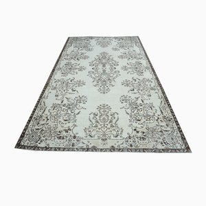 Tapis Floral Beige Vintage