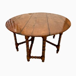 Antique Victorian Oak Wake Dining Table, 1900s