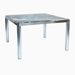 Marble and Aluminium Dining Table by Kho Liang Le for Artifort