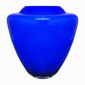 Italian Blue Vase in Murano Glass by Carlo Nason, 1960s