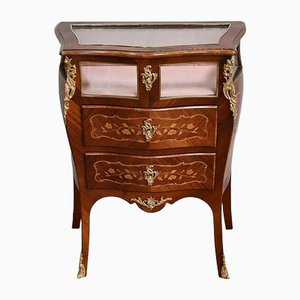 Petite Commode Vitrine Style Louis XV en Acajou, 19ème Siècle