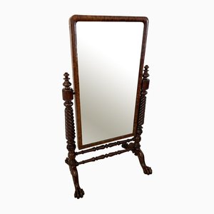Antique William IV Mahogany Cheval Mirror, 1830s