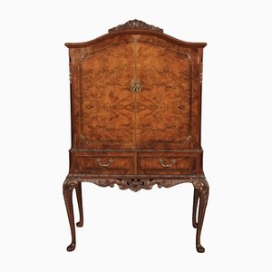 Vintage Cocktail Cabinet in Burr and Walnut, 1920