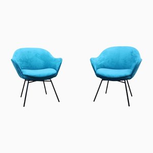 Set of Italian Lounge Chairs attributed to Augusto Bozzi for Saporiti Italia, 1950s