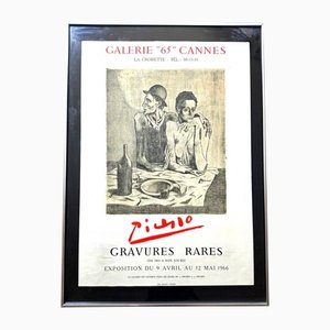 Pablo Picasso, Gravures, Cannes, 1965, Lithographic Poster, Framed