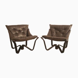 Norwegian Viking Chairs by Jim Myrstad for Brunstad Furniture Factory, Set of 2