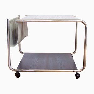 Vintage Trolley with Magazine Rack in Style of Marcel Breuer, 1960s