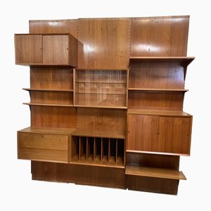 Vintage Wall Unit by Poul Cadovius, 1960s, Set of 15