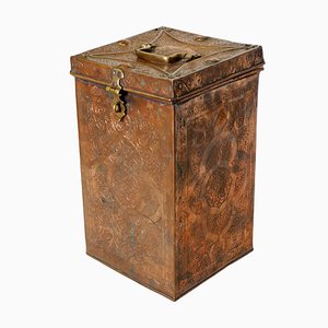 Vintage afghanische verzinnte Vintage Box aus Kupfer, 1950er