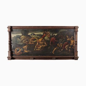 After Giulio Sanuto, Scene with Mythological Subject, 17th Century, Oil on Canvas, Framed