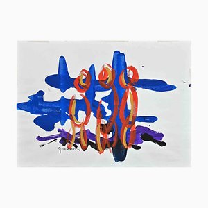 Gian Barresi, Composición abstracta, Temple original, años 70