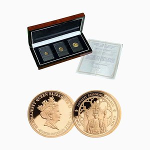 Set da 3 pezzi della regina Elisabetta II 2015 in oro 22 ct