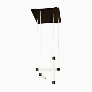 Lampada a sospensione Mid-Century moderna nera nello stile di Gerrit Rietveld, anni '60