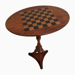 Antique Chess Table in Mahogany