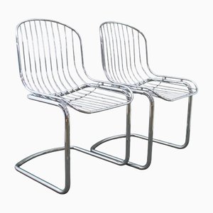 Wire Armchairs, 1980s, Set of 2