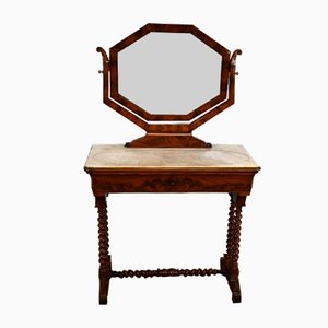 Small Louis-Philippe Mahogany Dressing Table, 19th Century