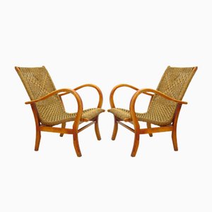 Vintage Rope Chairs, 1980s, Set of 2