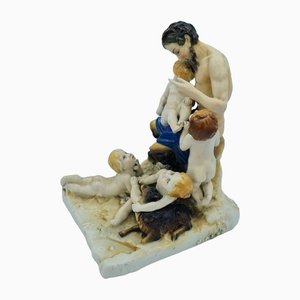 Figurine Depicting Faun with Children from Volkstedt, 1950s