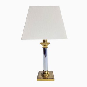 Regency Brass 2-Tone Table Lamp from Maison Charles, 1970