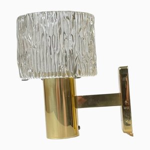 Austrian Crystal and Gilt Brass Wall Sconce by Hags, 1960s