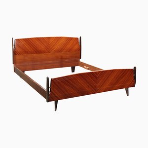 Italian Double Bed in Rosewood, 1960s