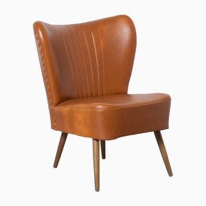 Cocktail Chair in Cognac Brown, 1950s