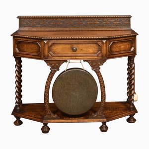 Carved Oak Hall Table, 1890s