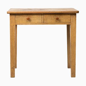 19th Century Simple Swedish Faux Paint Side Table