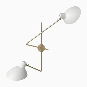 VV Fifty Twin White Wall Lamp by Vittoriano Viganò for Astep