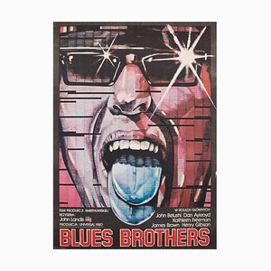 Polnisches B1 Blues Brothers Filmplakat von Drzewinski, 1982