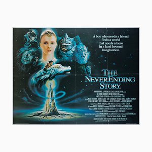 Póster de la película The Neverending Story Quad de Casaro, Reino Unido, 1985