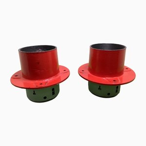 Red Pipeline P1C Ceiling Light Spots from Nordisk Solar, Set of 2