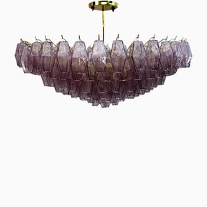 Lustre Poliedri Mid-Century en Verre de Murano par Carlo Scarpa pour Venini, 1970s