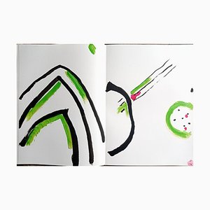 Pierre Tal-Coat, Abstraction 3 Diptych for DLM, 1965, Lithograph