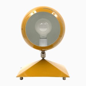 Lámpara de mesa Eyeball amarilla era espacial, años 70